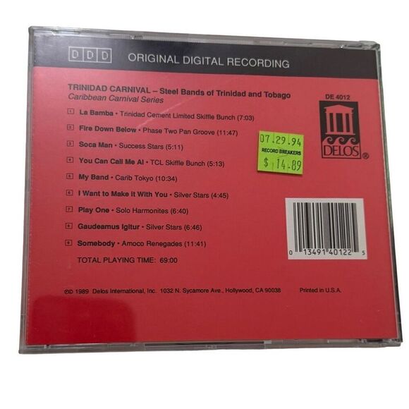 STEEL BAND/TOBAGO - TRINIDAD CARNIVAL: STEELBANDS OF TRINIDAD & TOBAGO (CD, 1989 - Picture 2 of 5